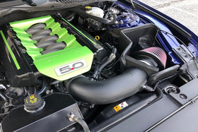 JLT 15-17 Ford Mustang GT Black Textured Cold Air Intake Kit w/Red Filter - Tune Req - 0