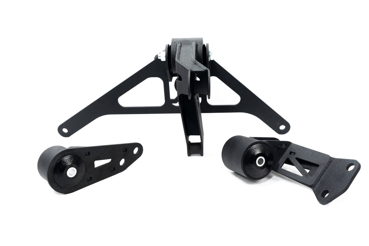 Innovative 90-05 NSX K-Series/K20 Manual Transmission Black Steel Mount Kit 75A Bushings