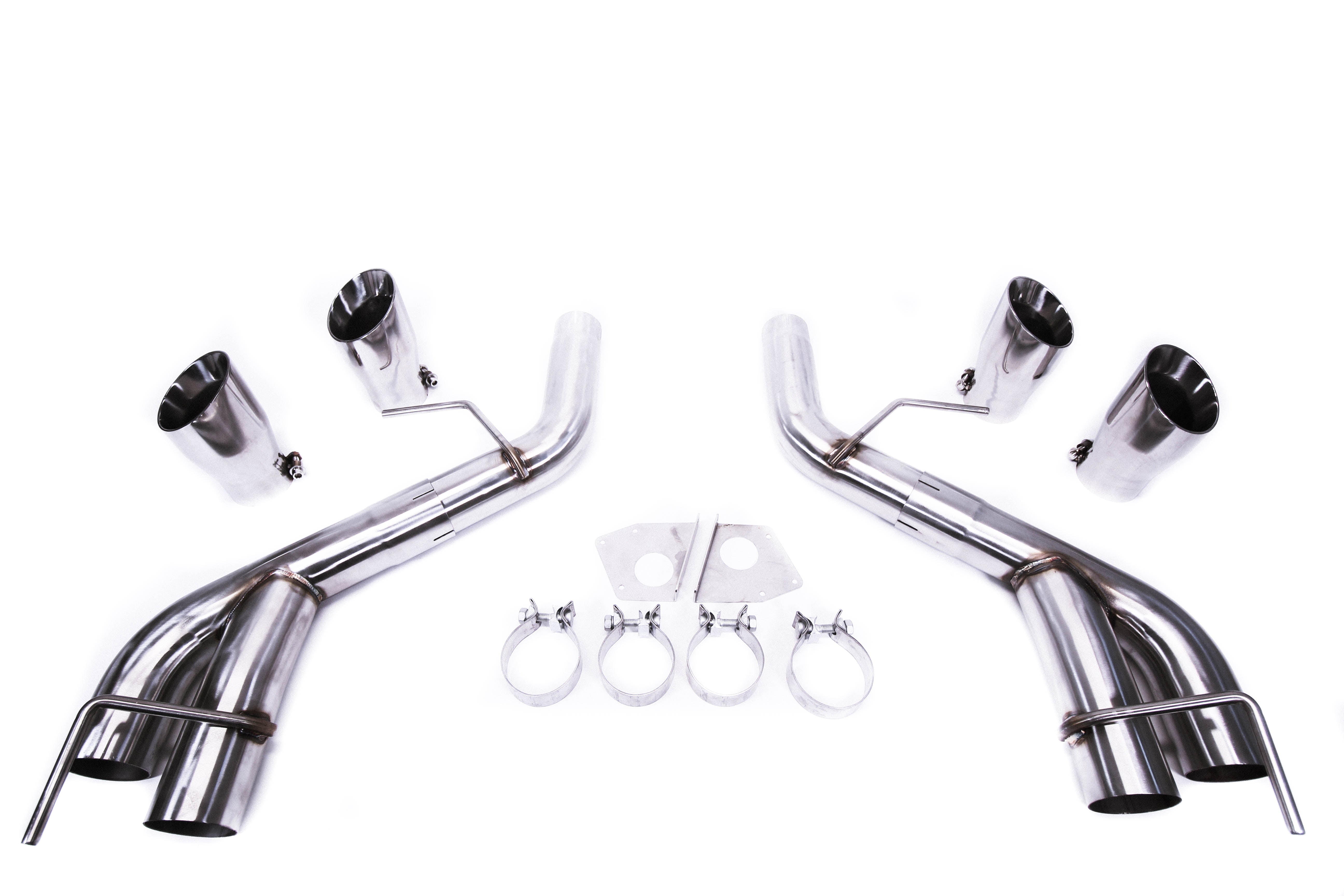 PLM Axle Back Muffler Delete Chevy Camaro SS ZL1 V8 2016 - 2023 Stainless Steel - 0