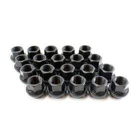 Lug Nuts - Open-Ended Cone Seat / Black / 12x1.5 (Full Set Of 20) - 0