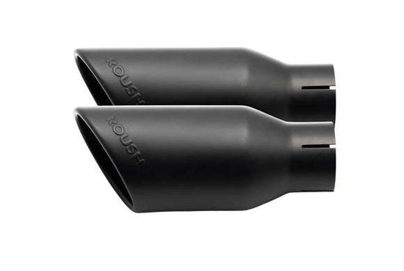 Roush 15-24 Ford F-150 5.0L 4in Black Exhaust Dual Tips - Pair