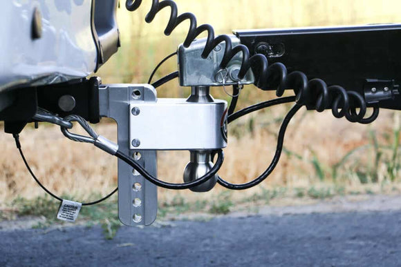 Weigh Safe 8in Drop Hitch w/Built-in Scale & 2in Shank (10K/12.5K GTWR) w/WS05 - Aluminum
