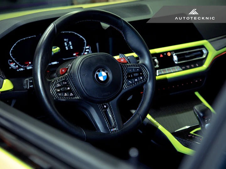 Autotecknic Replacement Carbon Steering Wheel Top Cover - BMW | G80 M3 | G82/ G83 M4