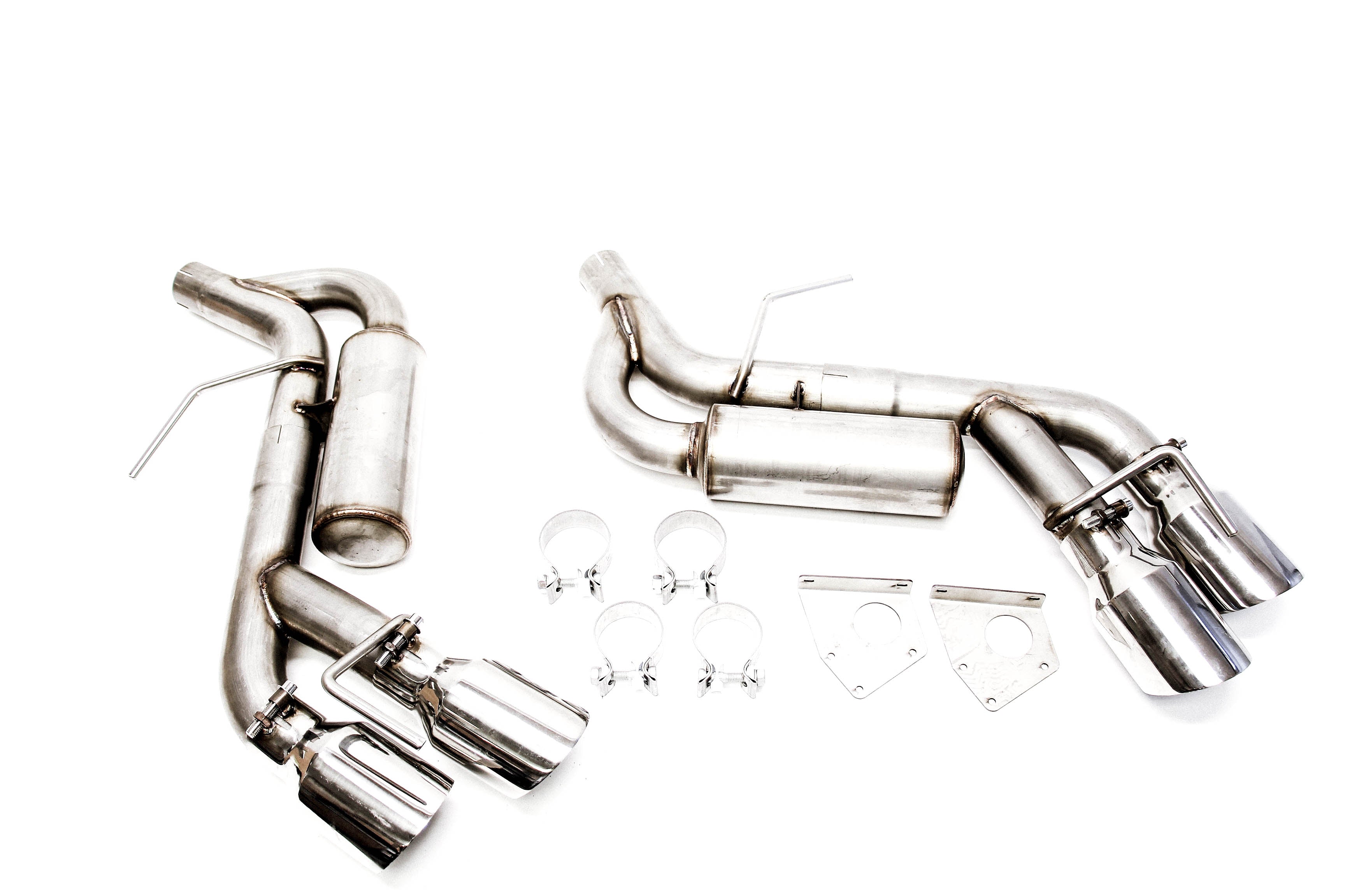 PLM Axle Back Muffler Delete Chevy Camaro V6 3.6L 2016 - 2022 Stainless Steel Quad Tips