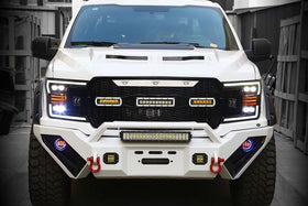 AlphaRex 18-19 Ford F-150 NOVA LED Proj Headlights Plank Style Matte Black w/Activ Light/Seq Signal - 0
