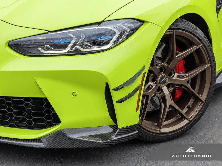 Autotecknic Front Bumper Dry Carbon Canard Set - BMW | G80 M3 | G82 M4