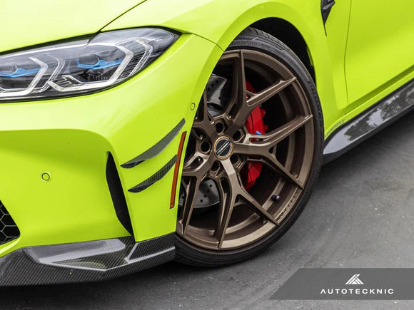 Autotecknic Front Bumper Dry Carbon Canard Set - BMW | G80 M3 | G82 M4