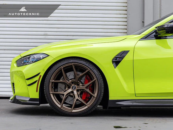 Autotecknic Front Bumper Dry Carbon Canard Set - BMW | G80 M3 | G82 M4