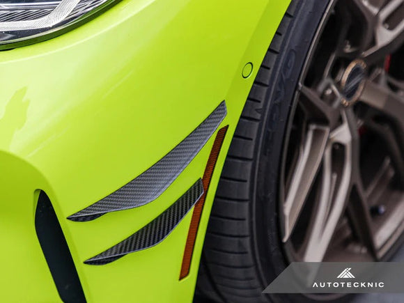 Autotecknic Front Bumper Dry Carbon Canard Set - BMW | G80 M3 | G82 M4