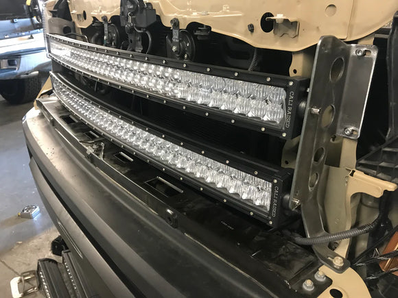 Cali Raised 14-21 Toyota Tundra 42 Hidden Grille Curved Led Light Bar Mounting Brackets