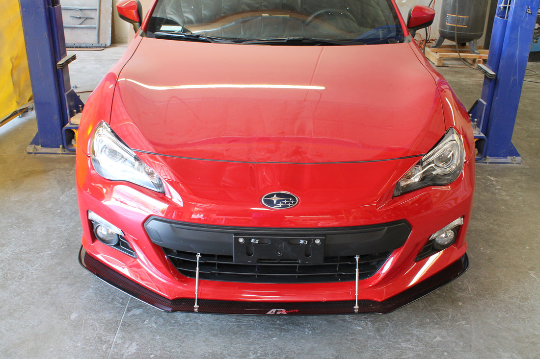 CARBON FIBER Wind Splitter With Rods Subaru BRZ 2013-16 - 0