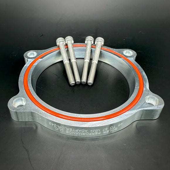 Soler Performance Adapter Kit for GT350 [5.2L] (2015+) & BULLITT / MACH 1 [5.0L] (2019+) 95MM TB to Ford Shelby GT350, Mach 1 & Bullitt Stock Manifold/Aft. Mkt. Supercharger