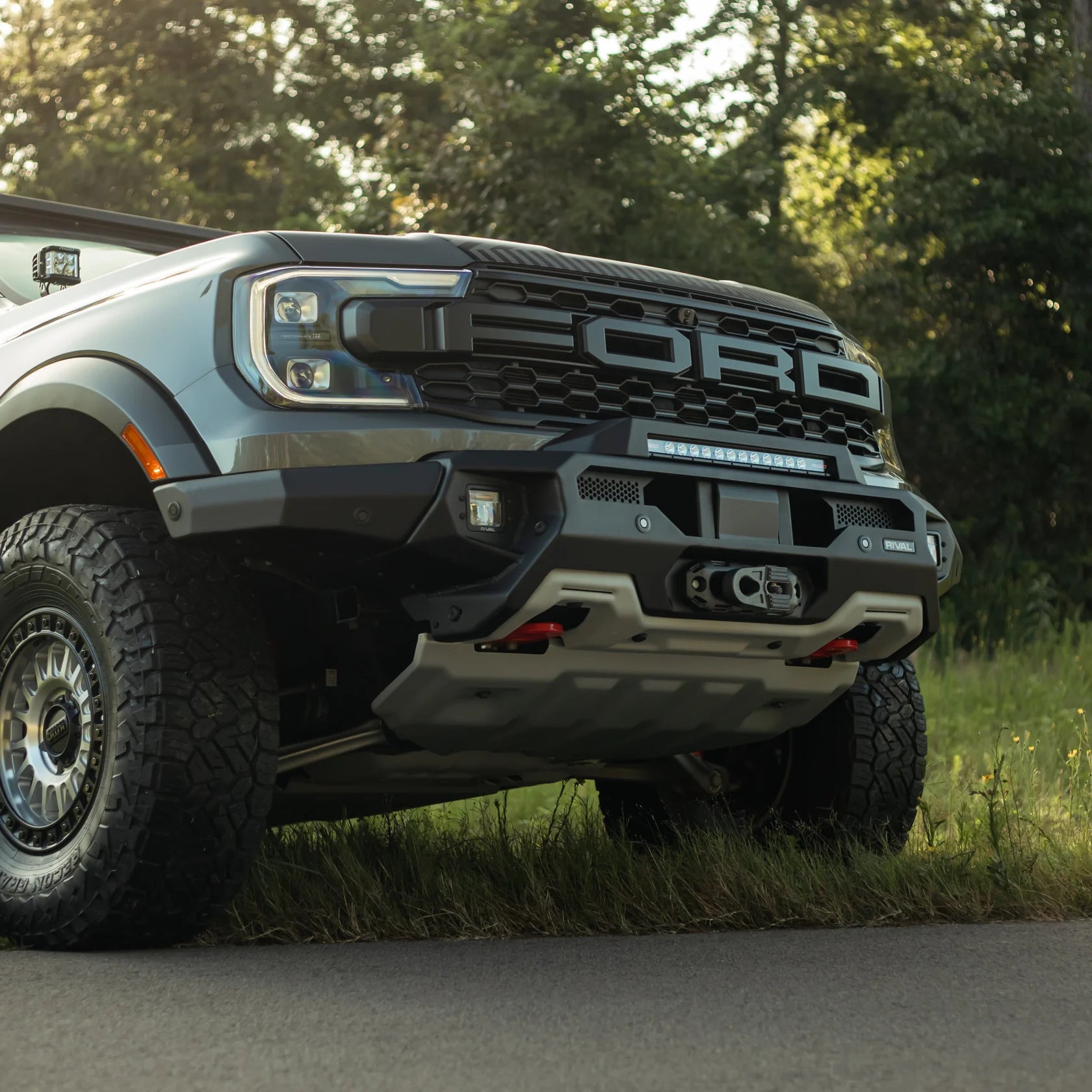 RIVAL Front Aluminum Bumper 2024-2025 Ford Ranger Raptor U.S. with Winch Mount and Recovery Points