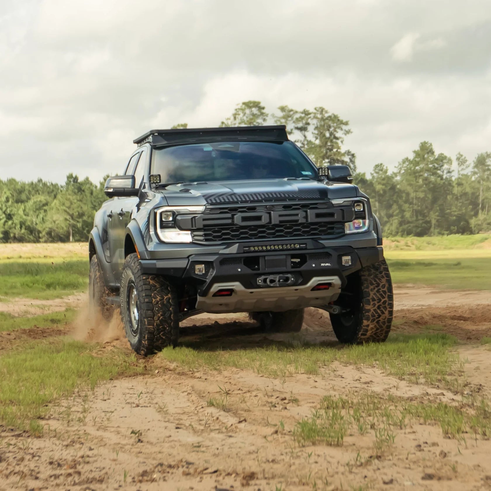 RIVAL Front Aluminum Bumper 2024-2025 Ford Ranger Raptor U.S. with Winch Mount and Recovery Points