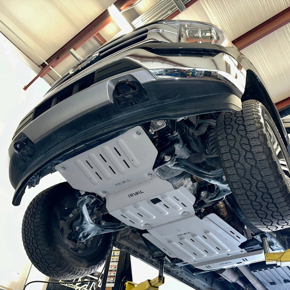 Full Set RIVAL Aluminum Skid Plates 2015-2025 Ford F-150 EcoBoost V8 except 2.7 and except PowerBoost.