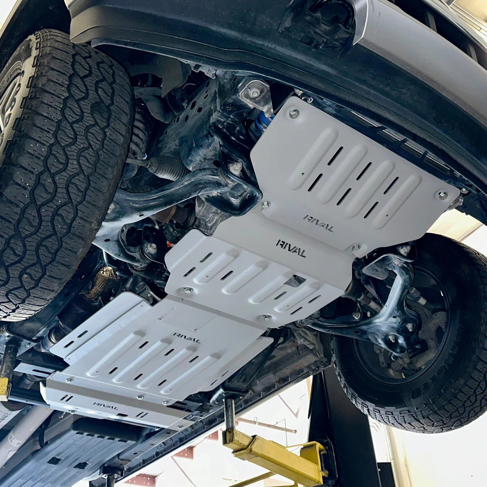 Full Set RIVAL Aluminum Skid Plates 2015-2025 Ford F-150 EcoBoost V8 except 2.7 and except PowerBoost. - 0