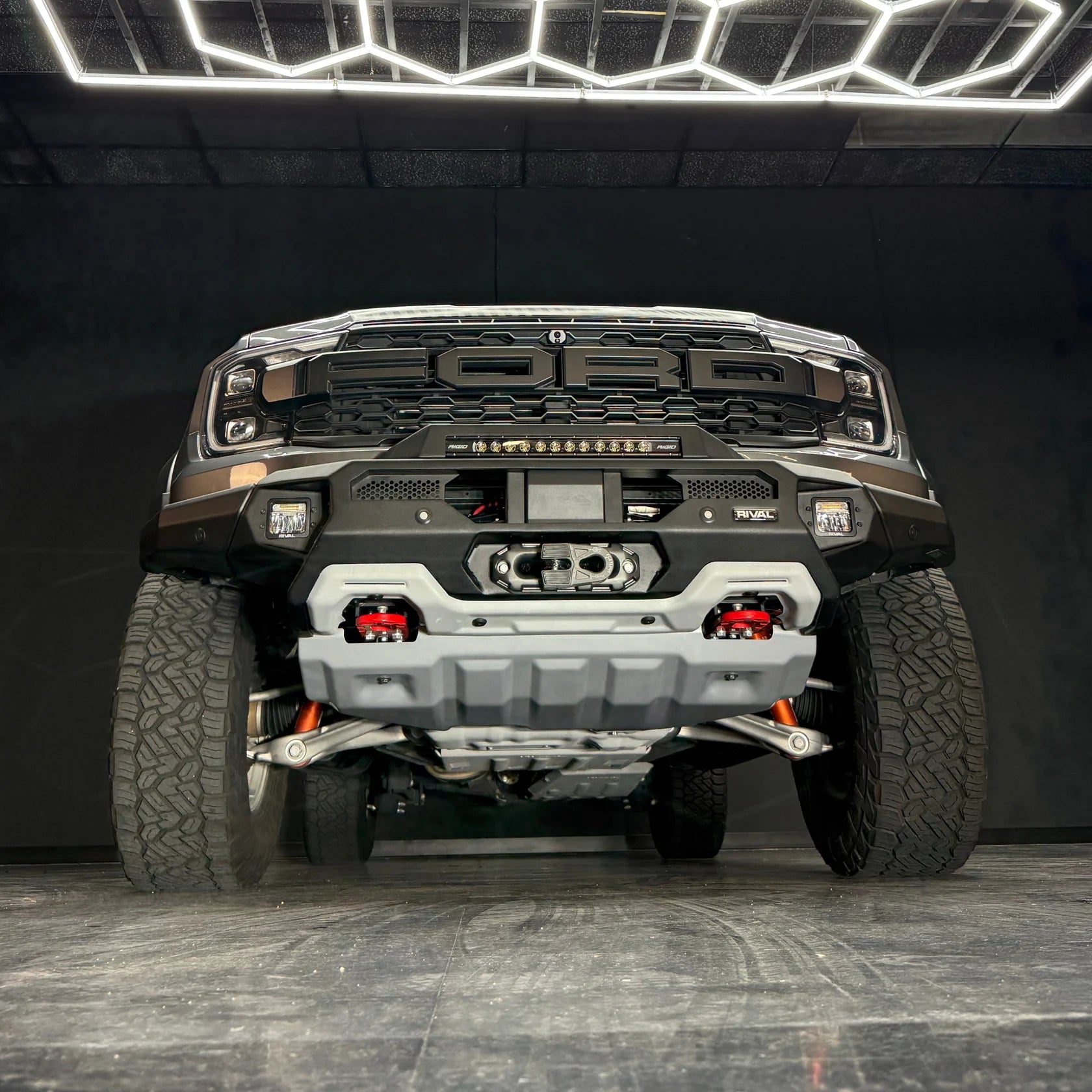 RIVAL Front Aluminum Bumper 2024-2025 Ford Ranger Raptor U.S. with Winch Mount and Recovery Points