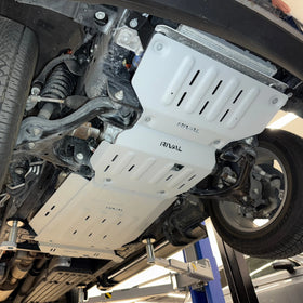 Full Set RIVAL Aluminum Skid Plates 2015-2025 Ford F-150 PowerBoost Only - 0