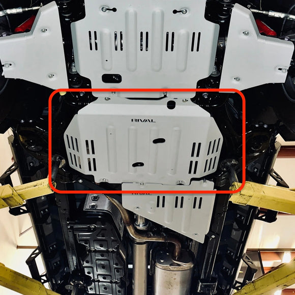 RIVAL Aluminum Transmission Catalytic Converter Skid Plate 2024-2025 Toyota Tacoma 4Gen 4WD 2WD Except Hybrid Compatible With TRD*