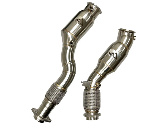 MAD BMW S58 X3M X4M Catted High Flow 200 cell Downpipes