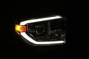 AlphaRex 14-20 Toyota Tundra LUXX LED Proj Headlights Plank Style Design Black w/Activ Light/DRL-6