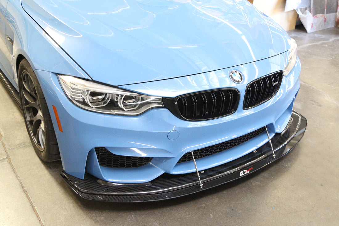 CARBON FIBER Wind Splitter With Rods BMW F80/82 W/APR Airdam 2014-UP