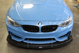 CARBON FIBER Wind Splitter With Rods BMW F80/82 W/APR Airdam 2014-UP - 0