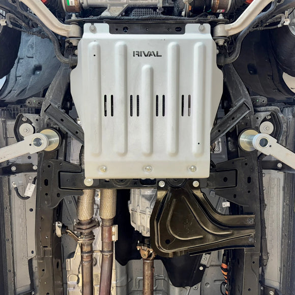 RIVAL Aluminum Transmission Skid Plate 2021-2025 Ford Bronco 2Door | 2024-2025 Ford Ranger FX4