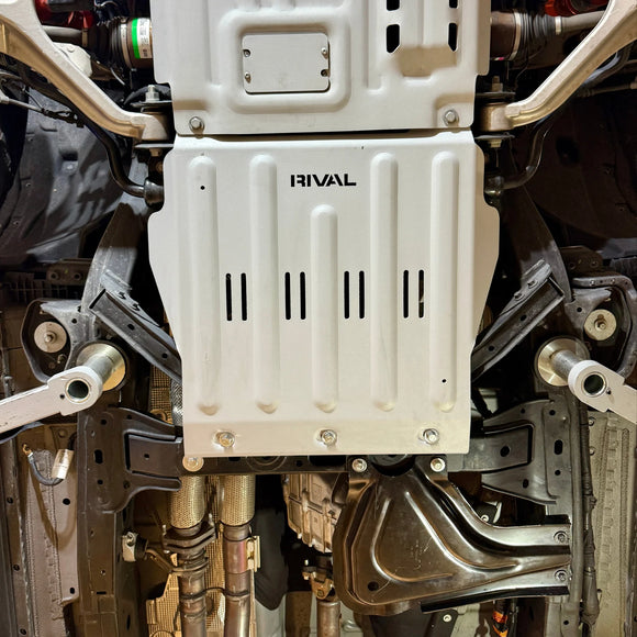 RIVAL Aluminum Transmission Skid Plate 2021-2025 Ford Bronco 2Door | 2024-2025 Ford Ranger FX4