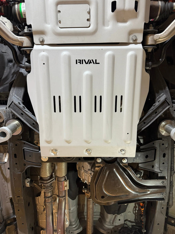 RIVAL Aluminum Transmission Skid Plate 2021-2025 Ford Bronco 2Door | 2024-2025 Ford Ranger FX4