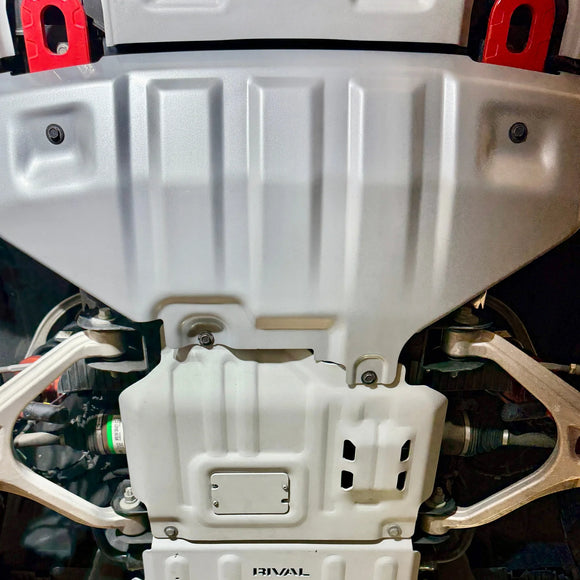 RIVAL Aluminum Engine Skid Plate 2024-2025 Ford Ranger including Raptor | 2021-2025 Ford Bronco 2Door 4Door