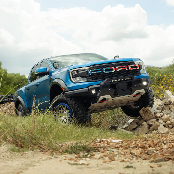 RIVAL Front Aluminum Bumper 2024-2025 Ford Ranger Raptor U.S. with Winch Mount and Recovery Points