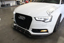 CARBON FIBER Wind Splitter With Rods Audi S5 Factory Bumper 2009-12-3