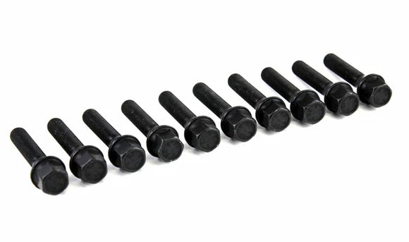 Bolt Kit in Black - Cone Seat 12x1.5 - 50mm (Set of 10)