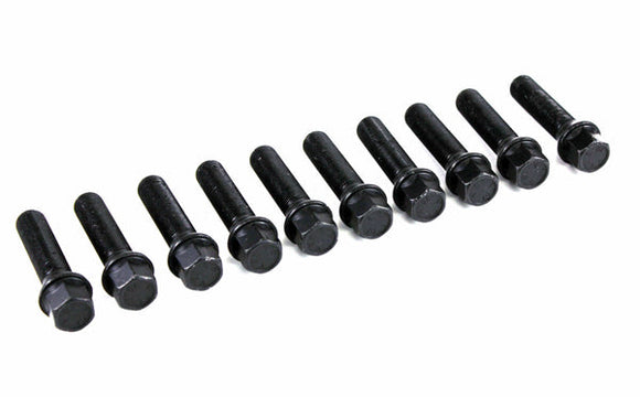Lug Bolt Cone Seat (Black) 14x1.25 - 50mm | Set Of 10