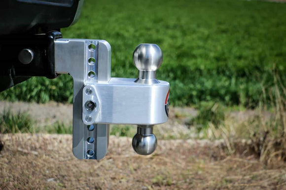 Weigh Safe 8in Drop Hitch w/Built-in Scale & 2in Shank (10K/12.5K GTWR) w/WS05 - Aluminum