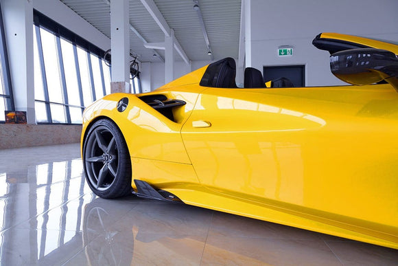 Ferrari 488 GTB & GTS Carbon Side Fins (With Adapters)