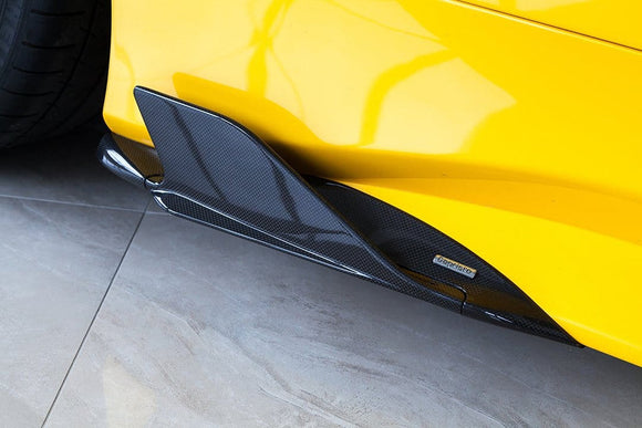 Ferrari 488 GTB & GTS Carbon Side Fins (With Adapters)