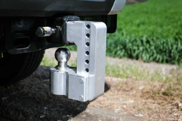 Weigh Safe 6in Drop Hitch w/Built-in Scale & 2in Shank (10K/12.5K GTWR) - Aluminum