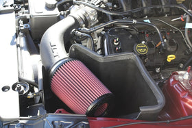 JLT 15-17 Ford Mustang V6 Black Textured Cold Air Intake Kit w/Red Filter - 0