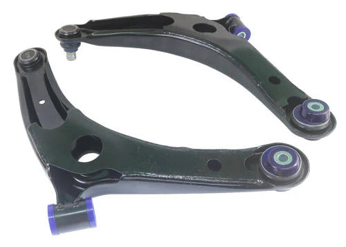 SuperPro 2008 Mitsubishi Lancer GTS Front Lower Control Arm Set w/ Bushings - w/ Positive Caster