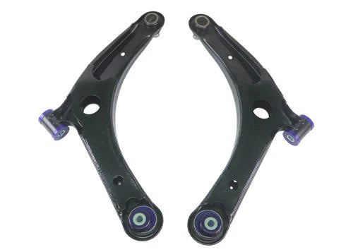 SuperPro 2008 Mitsubishi Lancer GTS Front Lower Control Arm Set w/ Bushings - w/ Positive Caster