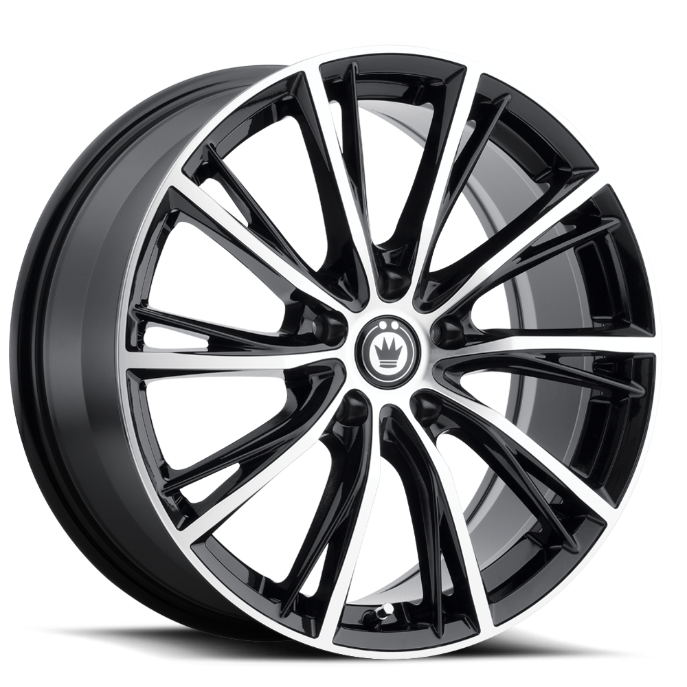 KONIG IMPRESSION 17 X 7.5 +40 5 X 114.3 CB73.1 GLOSS BLACK W/ MACHINED FACE