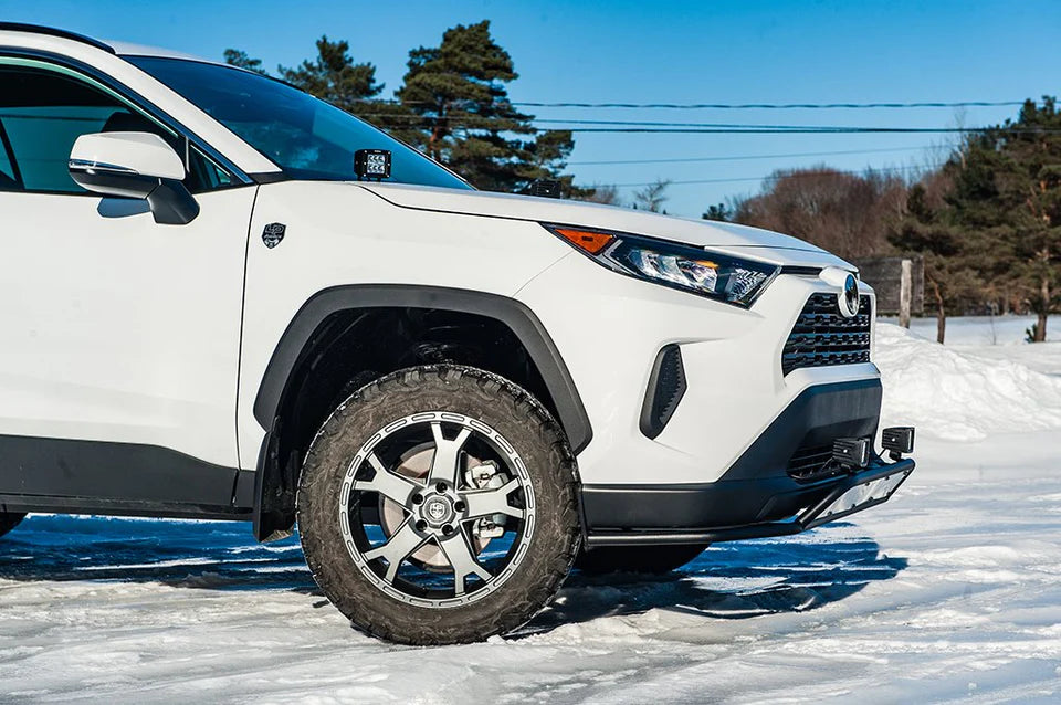 LP Aventure 2019 Toyota RAV4 Hood Light Brackets - Powder Coated (Pair) - 0