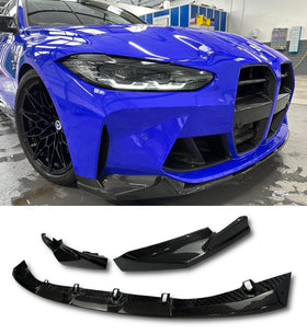 DRY CARBON FIBRE FRONT 3PC FRONT LIP SPLITTER FOR BMW G80 G81 M3 G82 G83 M4 2021+