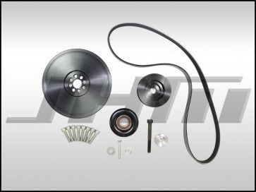 JHM Lightweight 6-Rib Crank Pulley and Alternator Belt Conversion Kit for B8-RS4-RS5 w 4.2L FSI (32v)