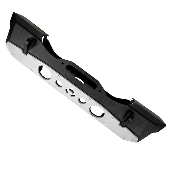 Artec Industries Jeep JK Pwdr Coat Nighthawk Front Bumper w/ Alum Skid Black Pwdr Coat