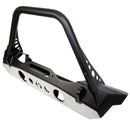 Artec Industries Jeep JK Pwdr Coat Nighthawk MidTube Stinger Front Bumper w/Skid Black Pwdr Coat-1