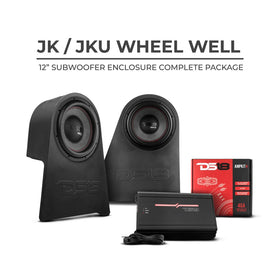 DS18 07-18 Jeep JK/JKU Subwoofer Kit w/1 JK-SUB12/LR/2 GEN-X124D/1 LC-RGB/1 AMPKIT4/1 SXE-2500.1D/BK