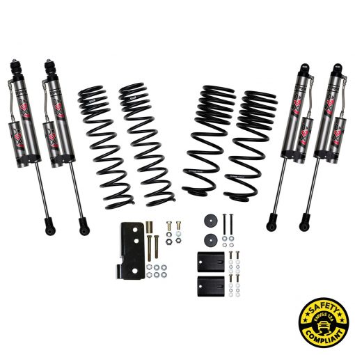 Skyjacker Jeep Wrangler JK 2in Dual Rate Long Travel Suspension Lift Kit w/ ADX 2.0 Remote Res Shock